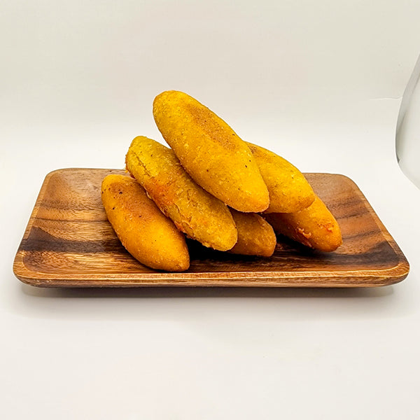 “Fresh Puerto Rican sorullitos rellenos de queso filled with cheese made by Chef Shaby y Su Mai in Denton TX”