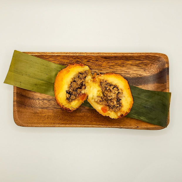 Relleno de papa cooked for weekly Chef Shaby y Su Mai gourmet meals in DFW