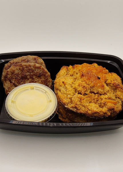 Pineapple preserve French toast casserole with sausage breakfast meal from Chef Shaby y Su Mai