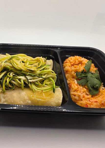 Chicken enchiladas with cheese and red sauce from Chef Shaby y Su Mai