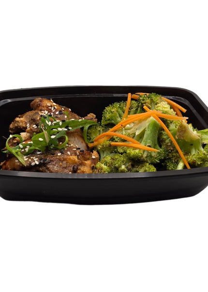 Teriyaki chicken with rice and vegetables fresh meal prep DFW