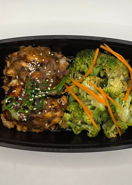 Teriyaki chicken with rice and vegetables fresh meal prep DFW
