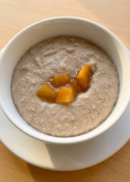 Peach Preserve Almond Milk Oatmeal