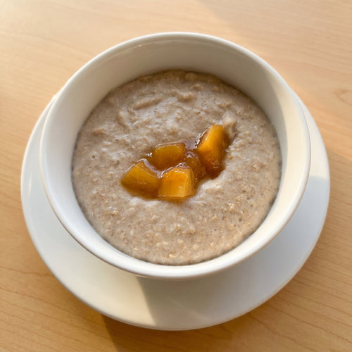 Peach Preserve Almond Milk Oatmeal