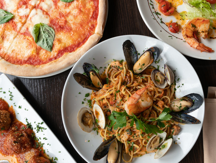 Homemade gourmet seafood pasta and shrimp prepared fresh weekly by Chef Shaby y Su Mai in Denton Texas for DFW families